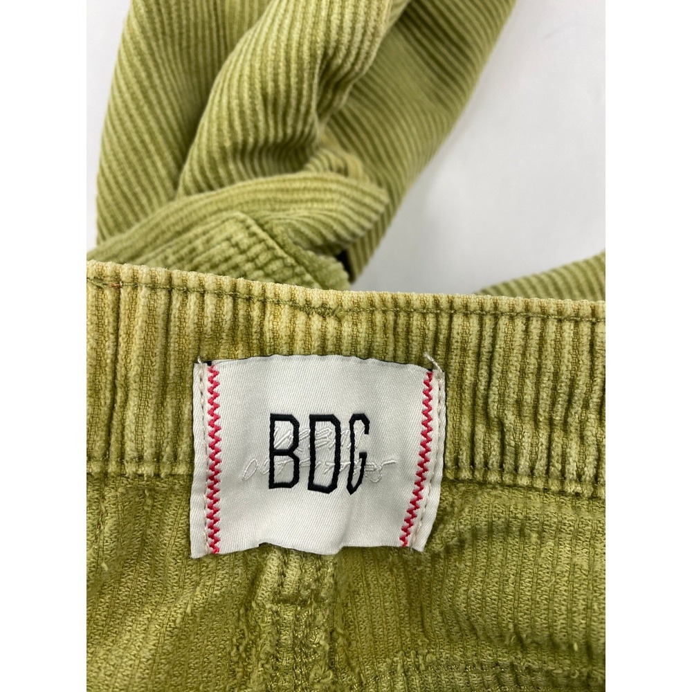 BDG High and Wide Leg Pants Women's Size 26 Green Corduroy - Flawed - Picture 10 of 16